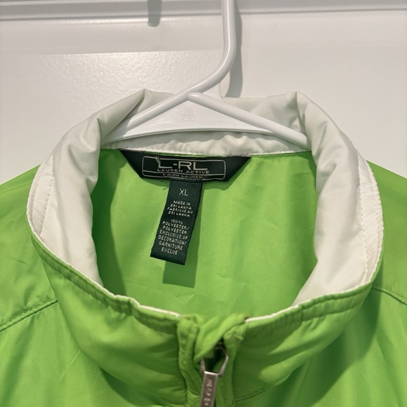 Lauren Ralph Lauren Active Women's Green Windbreaker Zip Jacket Logo‎ Women's XL - Picture 5 of 11